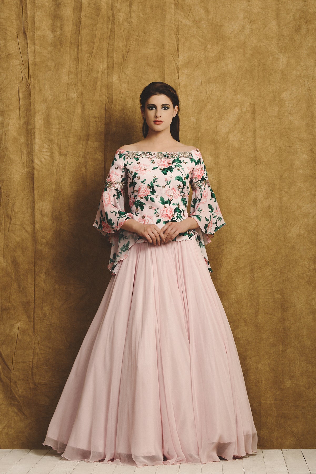 Pink Ruffle Lehenga